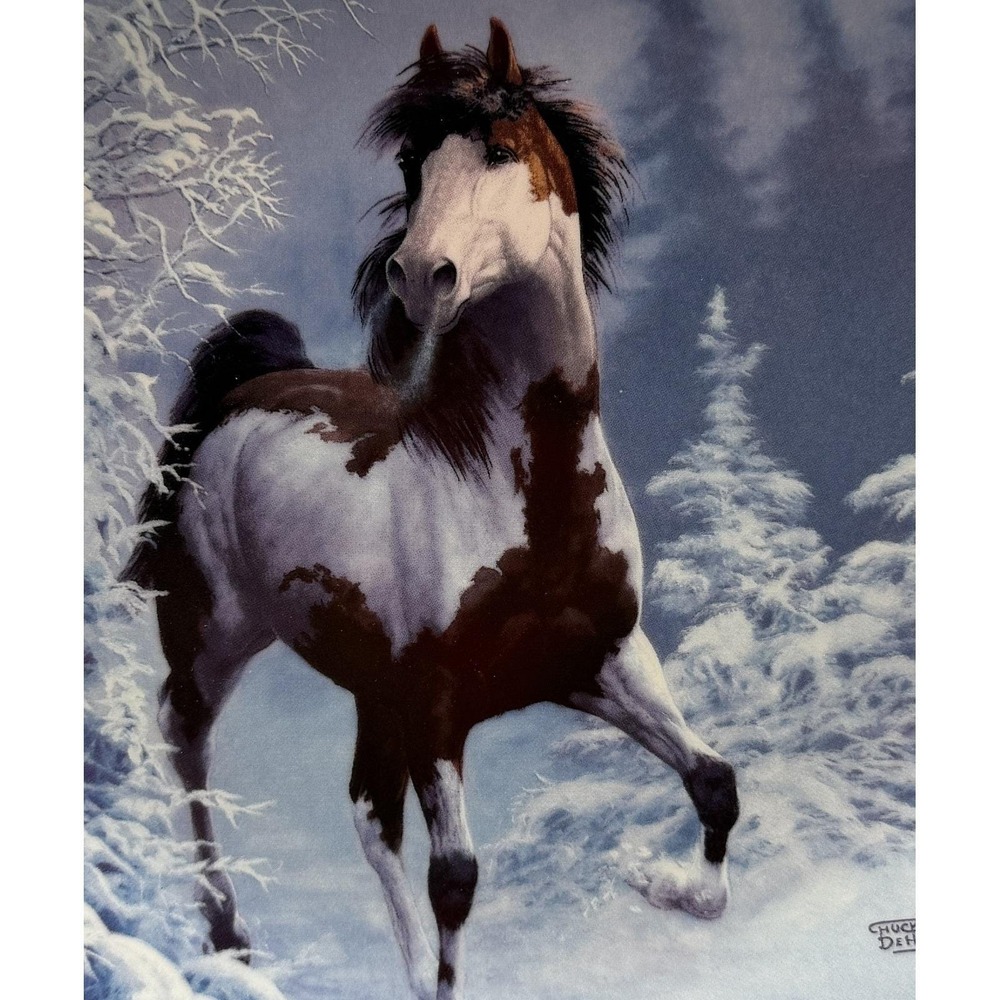 Pinto Horse 1992 "Winter Renegade" By Chuck DeHaan The Hamilton Collection
